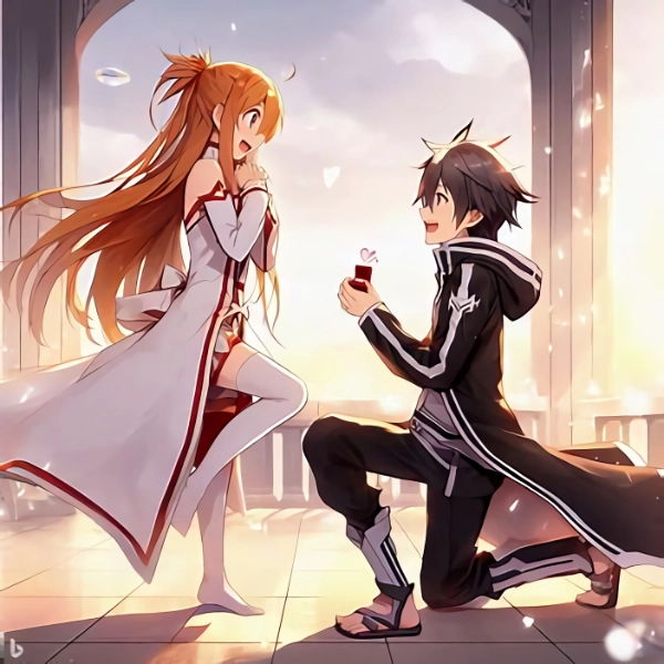 片膝でプロポーズ