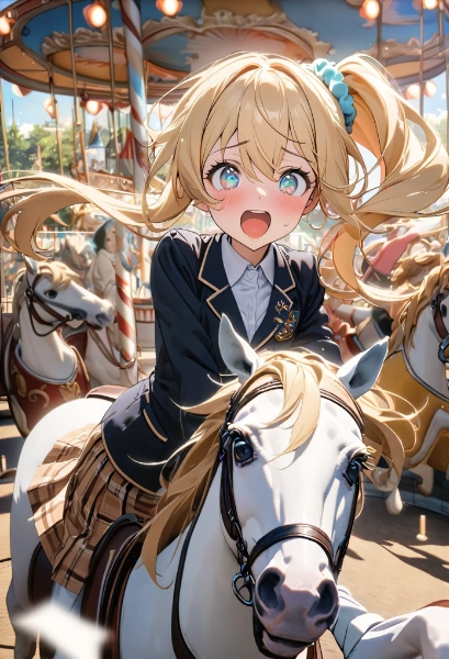 サイドポニーテールと回転木馬