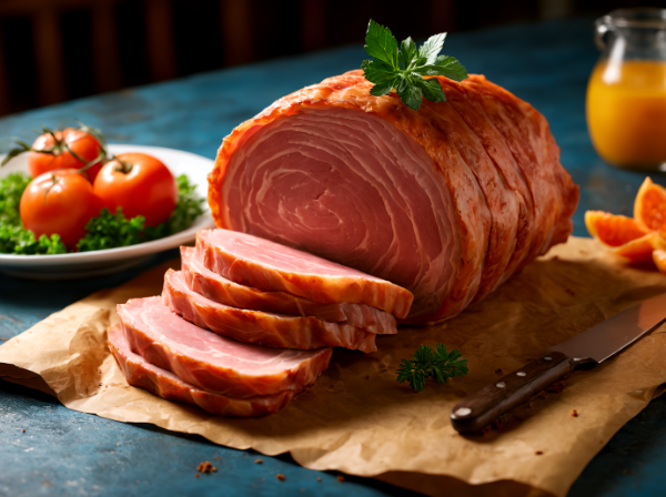 ママ！こいつハムなんてつくってら！