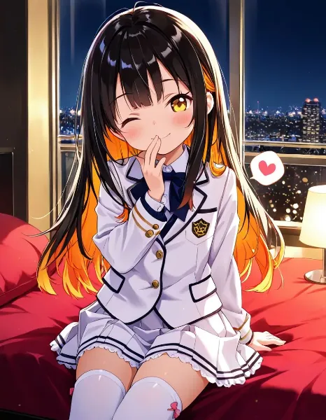今日のロリ白ブレザー美少女♥