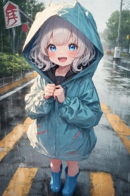 雨の日でテンション上がっちゃう子