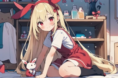 うちの子。金髪紅眼の不可思議な少女。