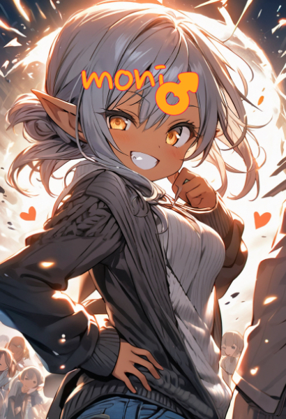 新しいアイコン用に加工したイラストᐠ( ᐖ )ᐟ。o （文字追加しただけだけど）