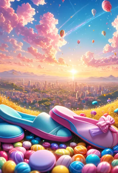 キャンディの街の夕陽