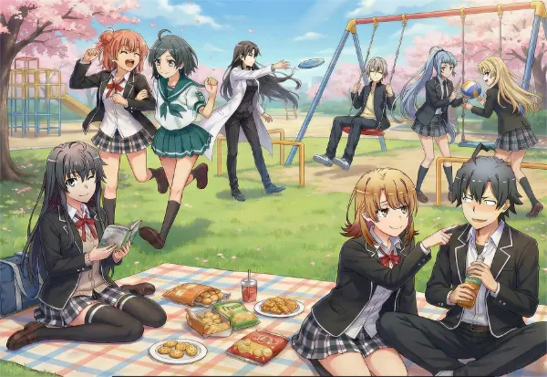 公園で楽しそうに遊んでいる俺ガイルのキャラ達！