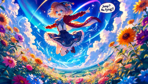 ジャンパー？いえいえ空を飛ぶほどです🧹