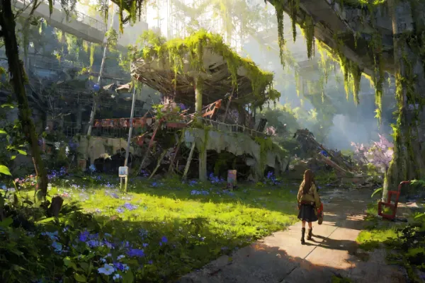 花咲く廃遊園地