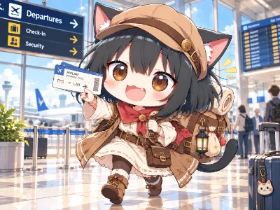 旅にでかけるニャ！