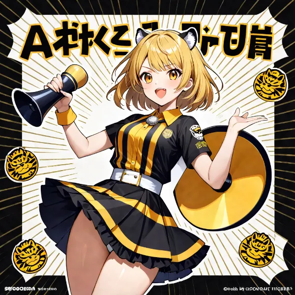 本気モードの猫耳チアガール