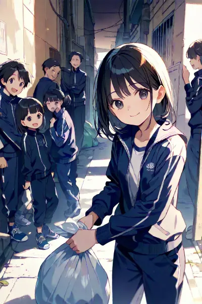 ＪＳちゃんとゴミ拾い