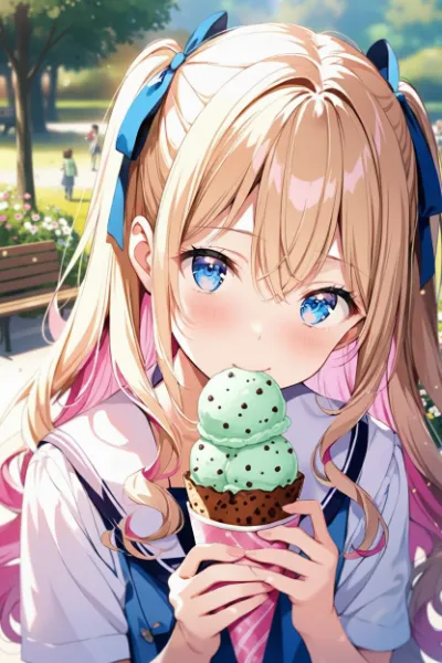 公園の甘いひと時