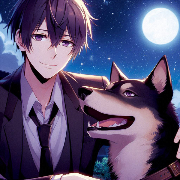 ペットの犬と、黒髪短髪男性★その1(28枚)