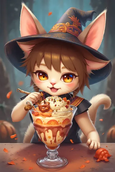 魔女猫の甘いハロウィン冒険