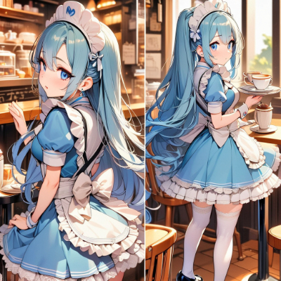 朝のカフェ
