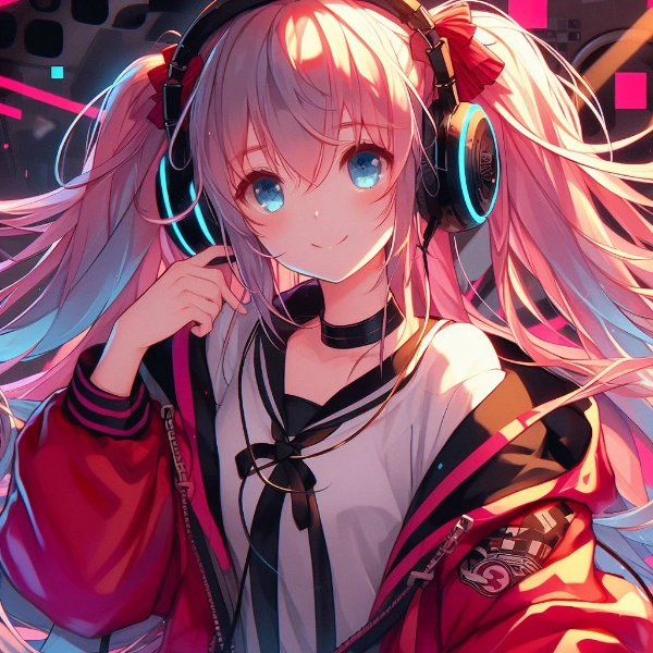 音楽を聞く女子