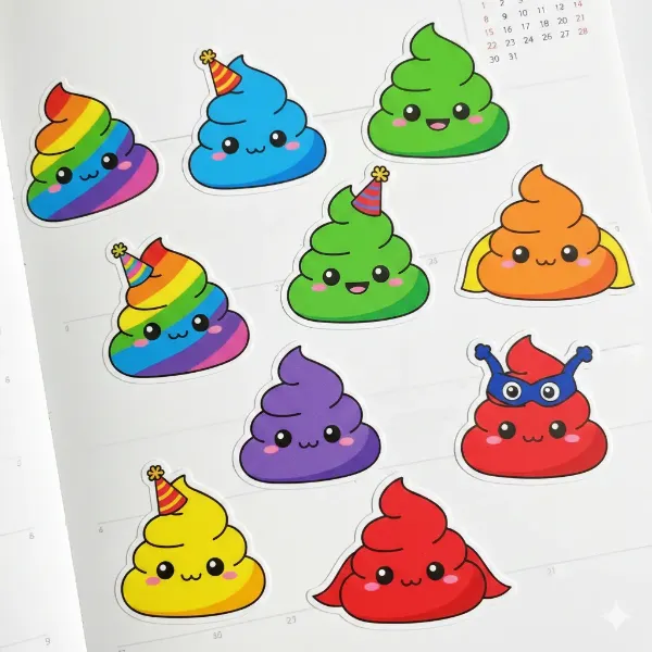 可愛いうずまきのキャラのステッカー