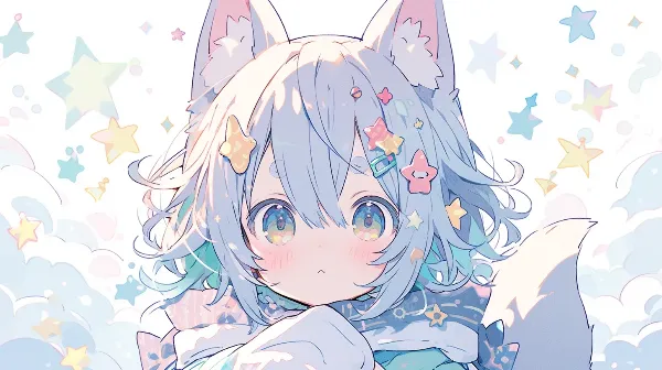 星降る夜の狐少女の夢