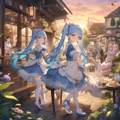 夕暮れのお庭