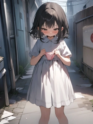 パンツを見せる女の子