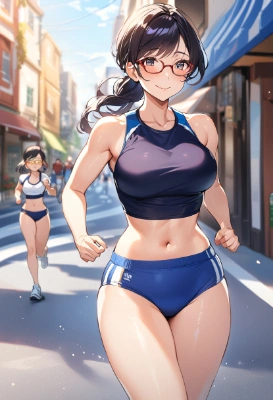地味ヒロインも陸上セパレートでジョギング