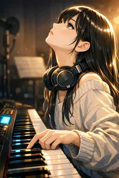 夜のスタジオで奏でる夢の旋律