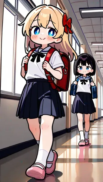 校内をとことこ