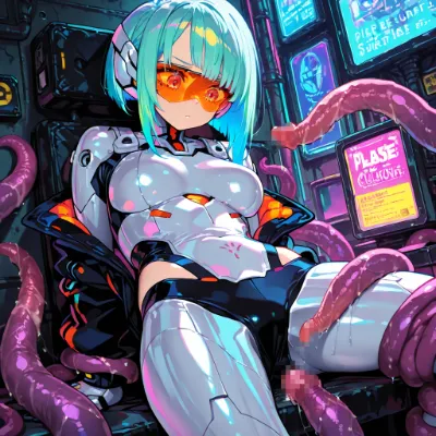 触手に挑むクールビューティ