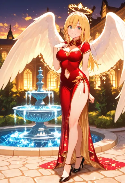 チャイナドレスとハイヒール！