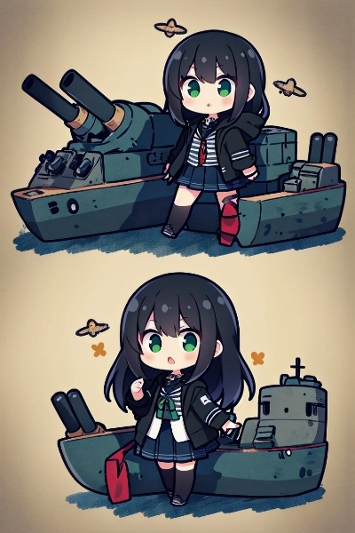 戦艦 大宮(おおみや)&駆逐艦 東大(とうだい)