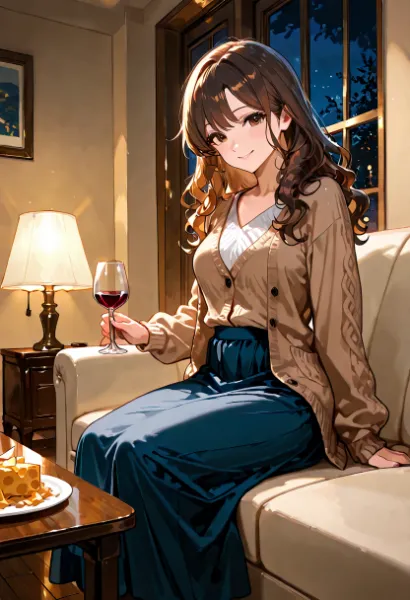 夜更けのワインと甘い誘惑