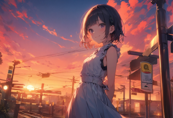 夕日が空を染める