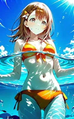 【花里みのり】水着流されえっち｜本編151枚