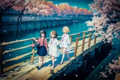 三姉妹 桜が彩る春のお散歩
