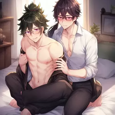 男キャラの裸の絡み絵