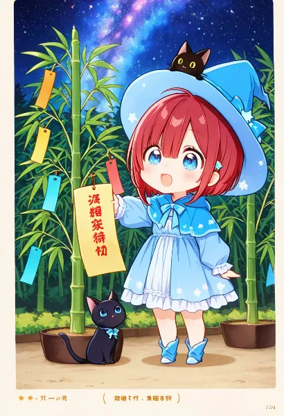 星降る夜に願いを繋ぐ小さな魔女