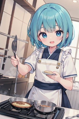 お料理中