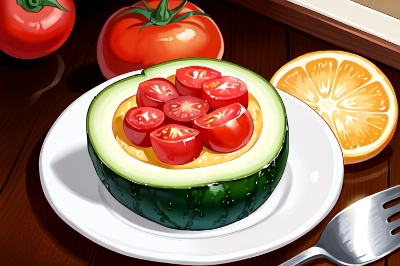 すいかの上にトマト…？なにこれ…