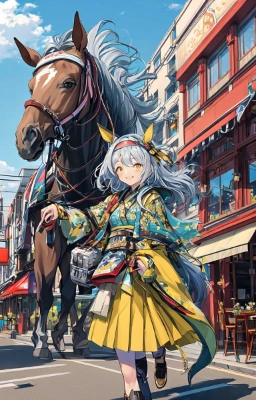 馬と少女