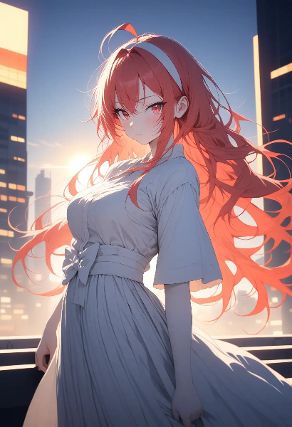 夕陽に揺れる赤髪の少女の約束