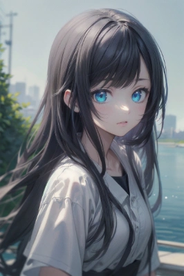 青い海の少女
