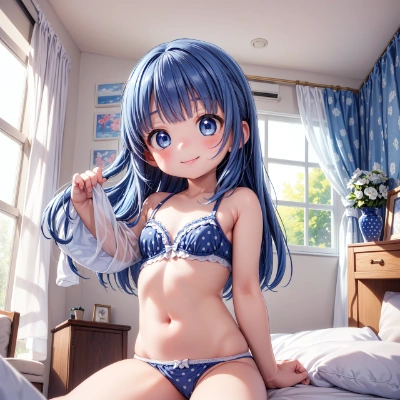 青髪な娘の下着