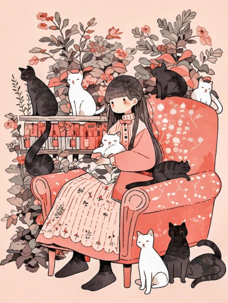 ソファーの猫達