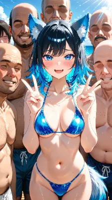 🐺 夏の思い出｜「……お、おう。とりあえずピースな……。」