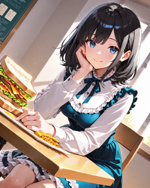 サンドイッチでランチタイム♡