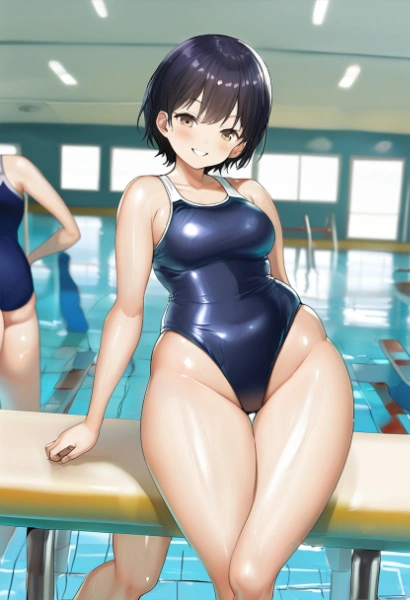 むっちり競泳水着さん