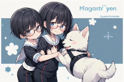 犬さんと眼鏡ショタ2人