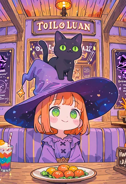魔法の宿で黒猫と過ごす特別なひととき