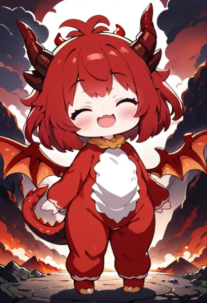 デフォルメのドラゴン少女