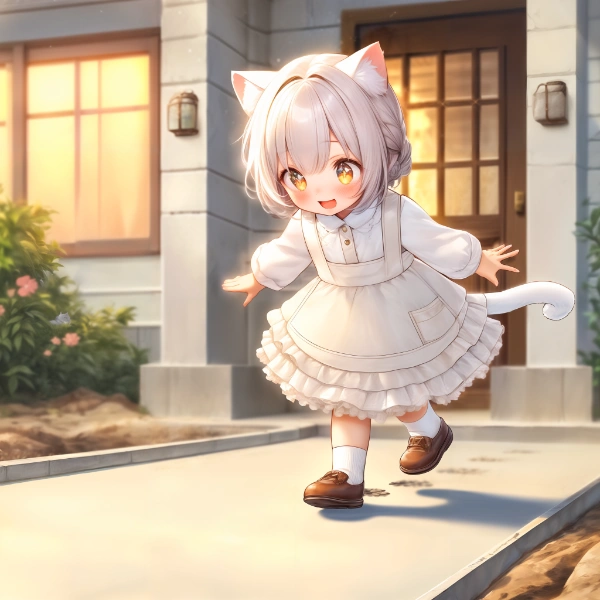 白猫・今日は地面がやわらかい