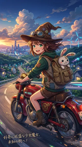 魔女少女の風切り未来旅